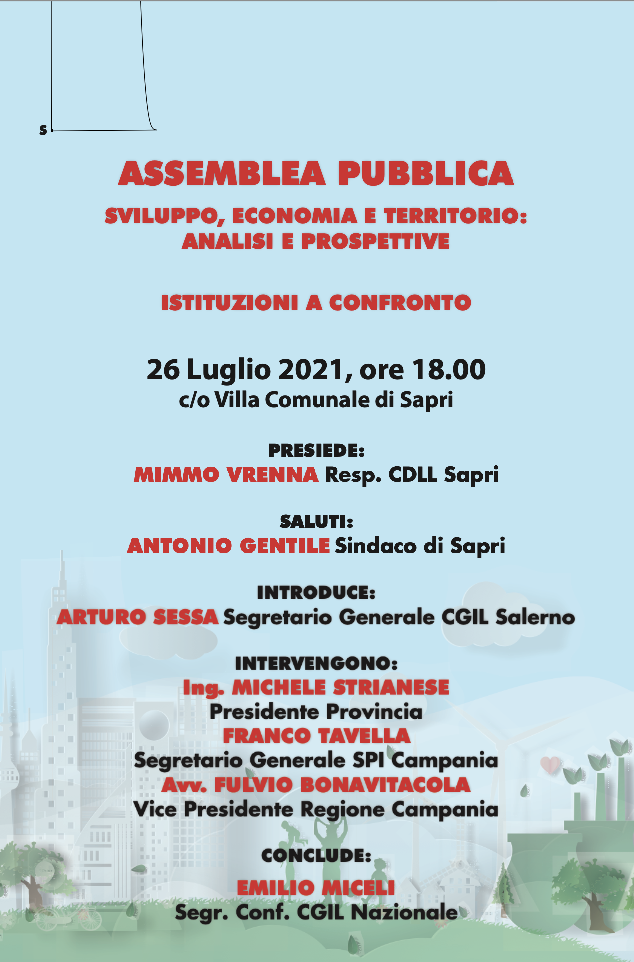 Assemblea pubblica Cgil Salerno - Sviluppo, economia e territorio: analisi e prospettive